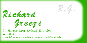richard greczi business card